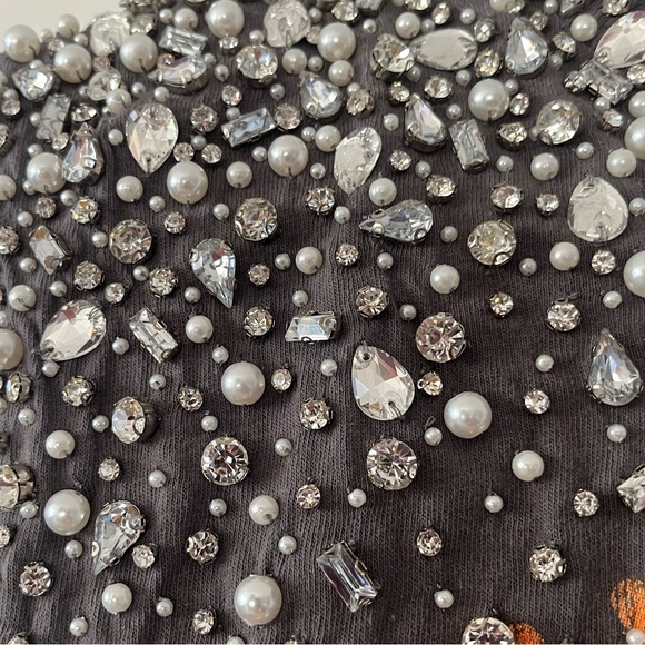 Alice + Olivia NWOT Micah Embellished Cropped Muscle Tank M/L - Picture 4 of 4